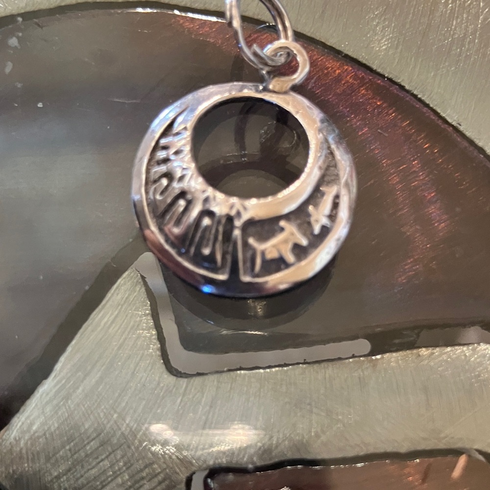 Vintage Navajo Storyteller Silver Pendant